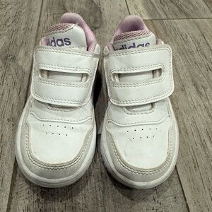 Adidas toddler girl Sneakers in White, Purple and Light Pink/purple size 6.5